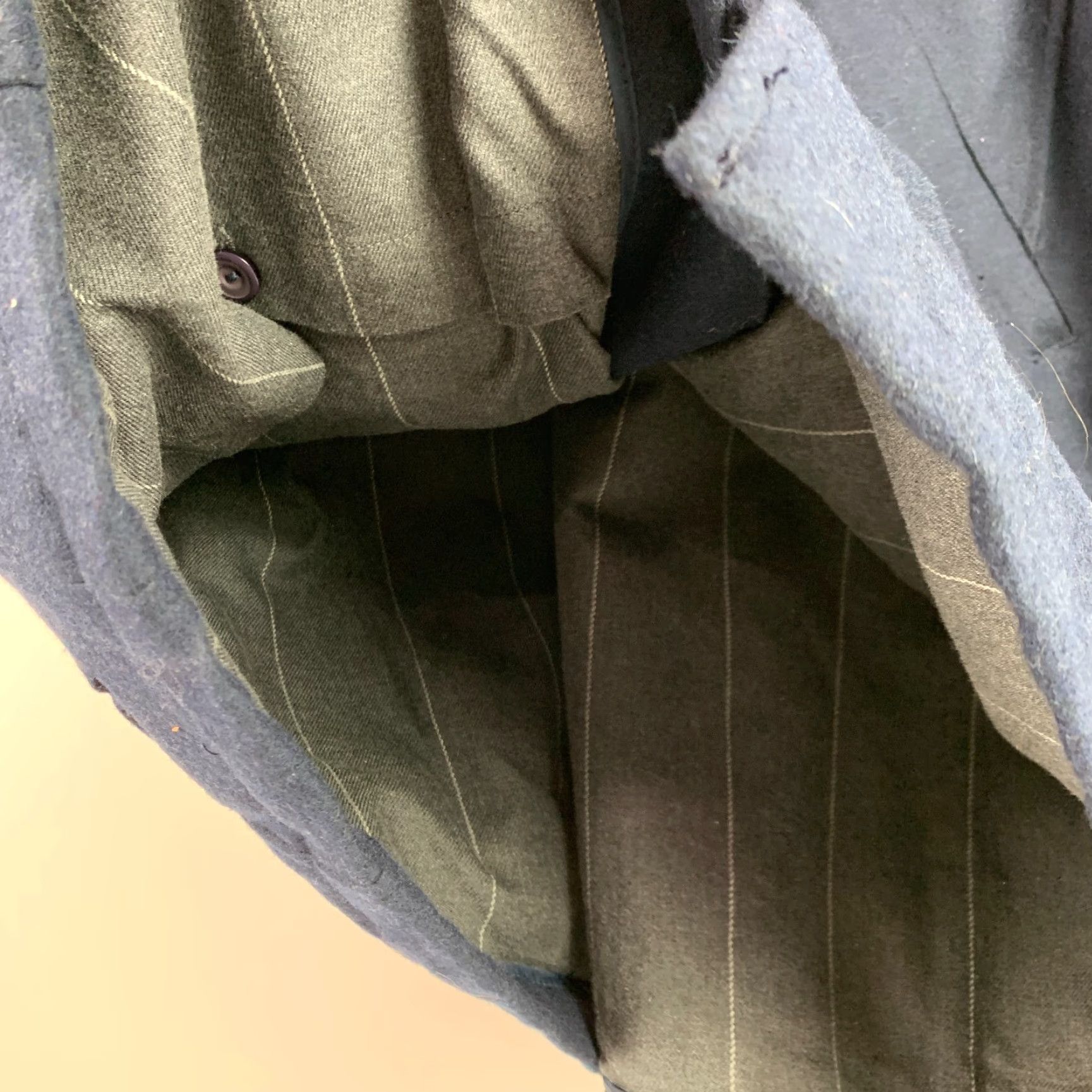 Cremieux VINTAGE Daniel Cremieux Navy Wool Blend Faux Fur Jacket Coat XXL 2X Men Pea Coat Button Wool Blend Navy Blue 2X Mens Size US XXL / EU 58 / 5 - 4 Thumbnail