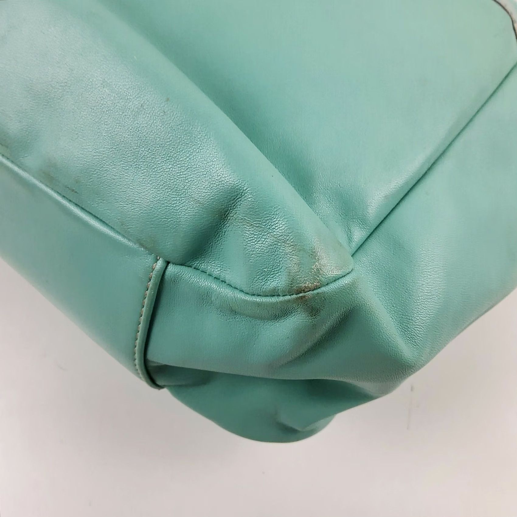 Coach COACH Gallery Leather Tote Shoulder Bag F16565 Purse Blue Womens Tote Medium Leather Adjustable Strap Exterior Blue Pattern Solid F16565/Co.aCH Size ONE SIZE - 4 Thumbnail