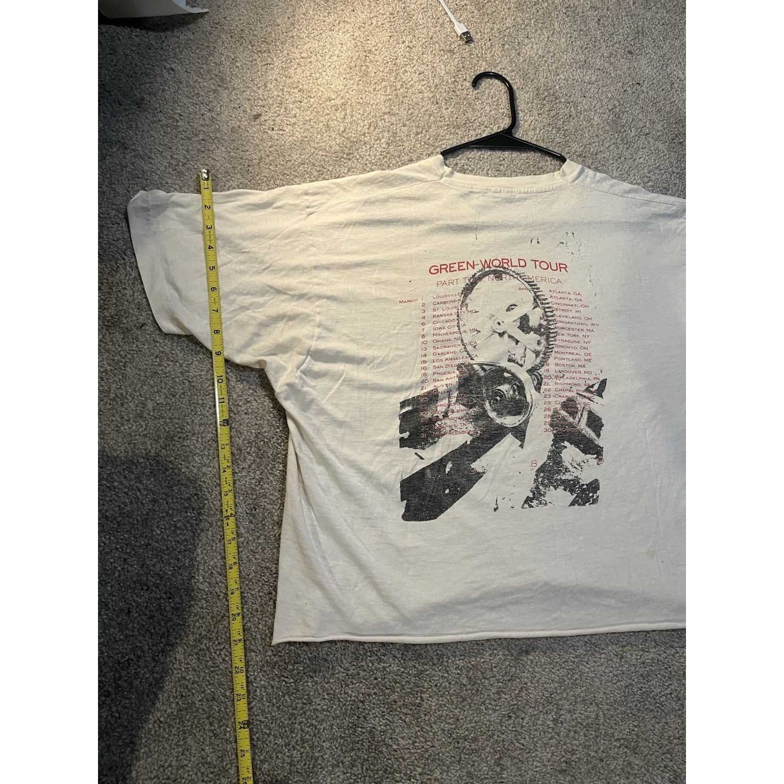 Giant 1989 R.E.M. tshirt Green World Tour band super rare L/XL Size US L / EU 52-54 / 3 - 6 Thumbnail