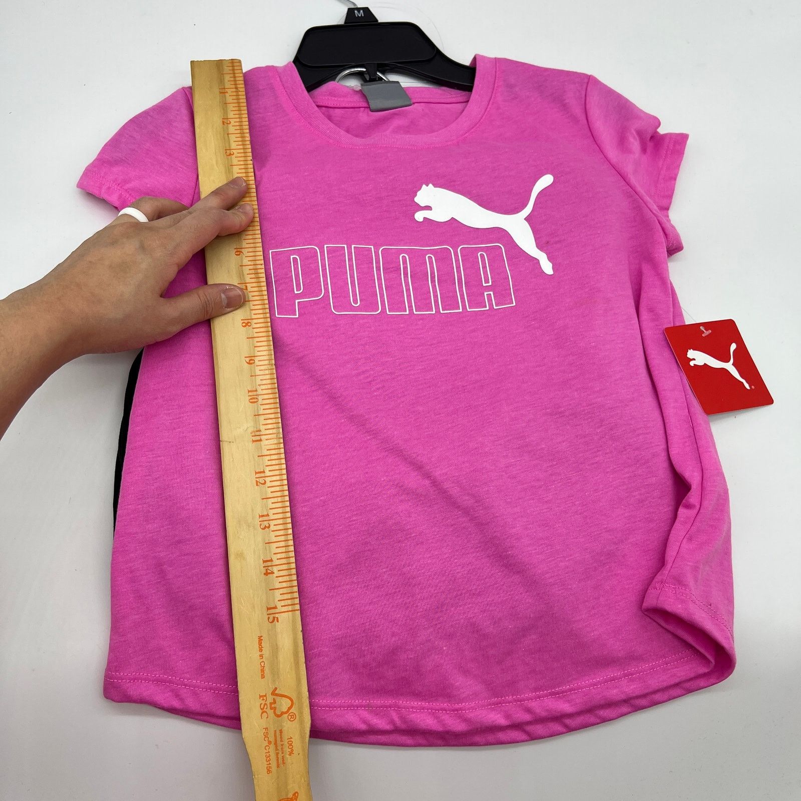 Puma PUMA Girls Pink Logo T Shirt & Black Skort Size Medium Size M / US 6-8 / IT 42-44 - 11 Thumbnail