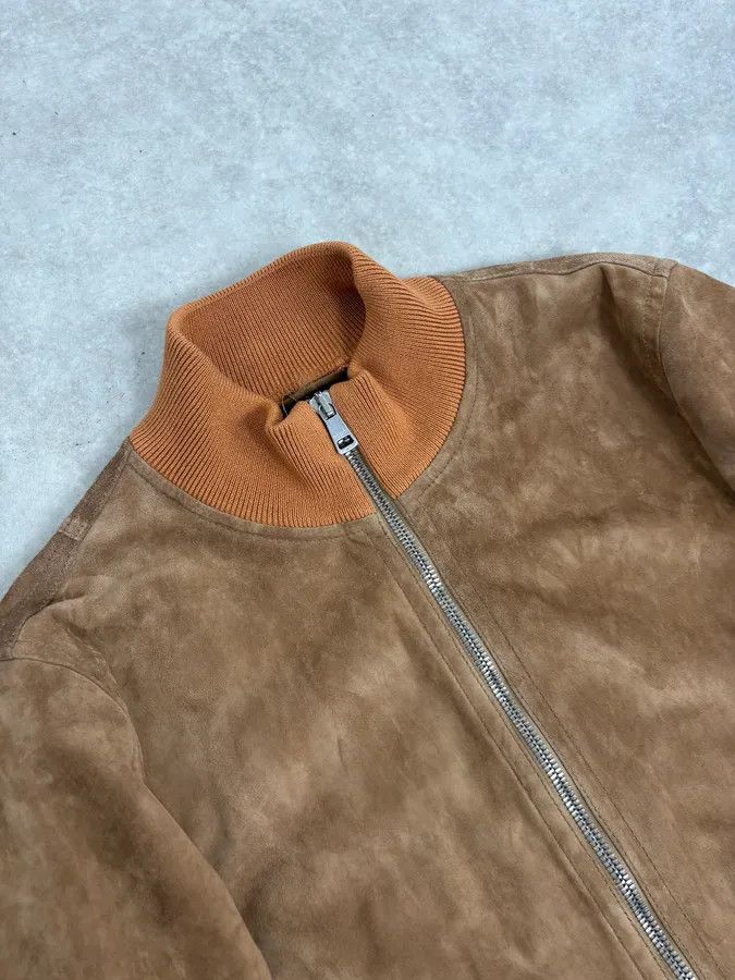 Gucci 2000s Gucci Brown Suede Leather Bomber Jacket Size US L / EU 52-54 / 3 - 5 Thumbnail