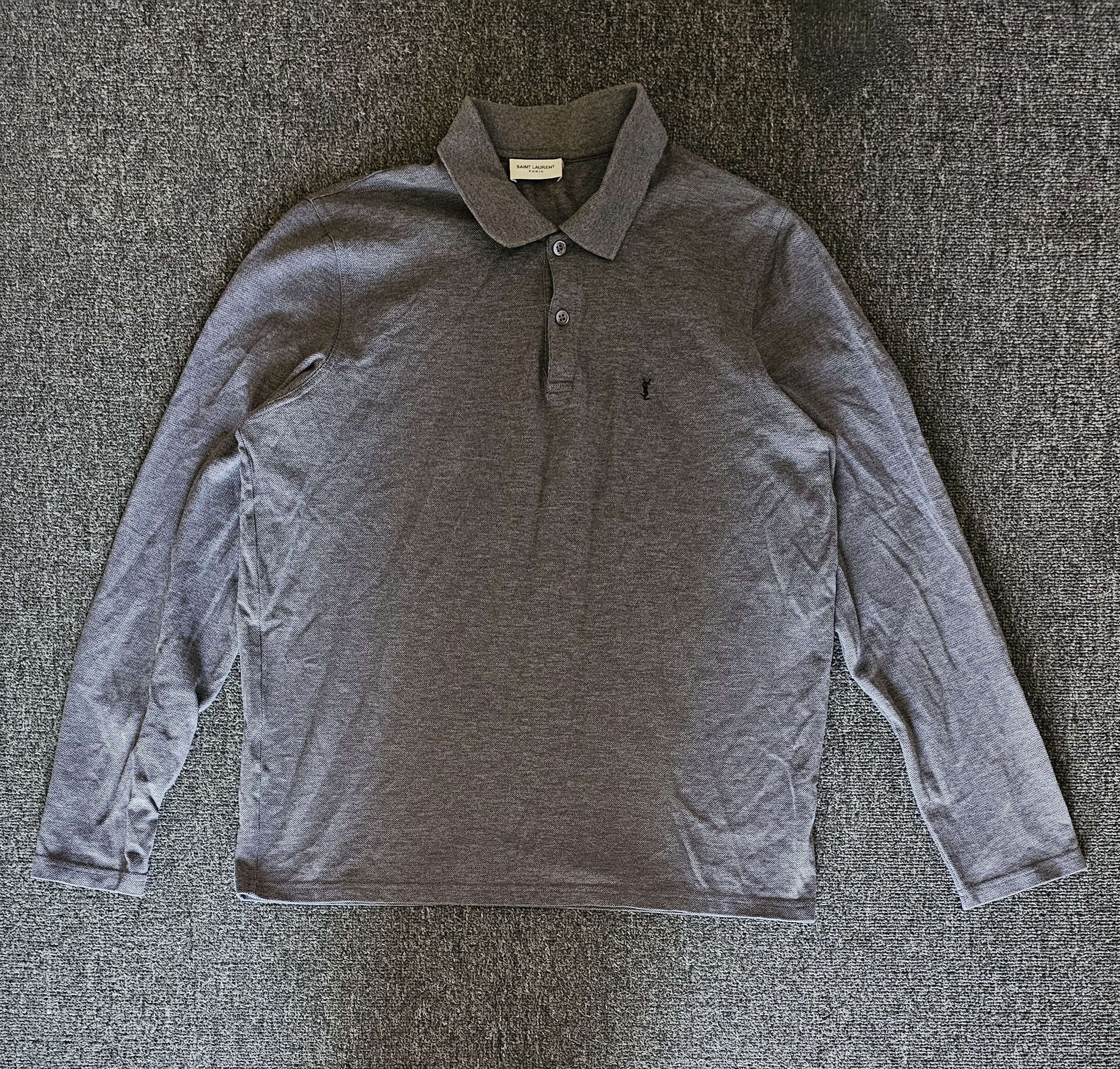Saint Laurent Paris Saint Laurent Paris Men's Long Sleeve Polos Shirts Size M Size US M / EU 48-50 / 2 - 1 Thumbnail