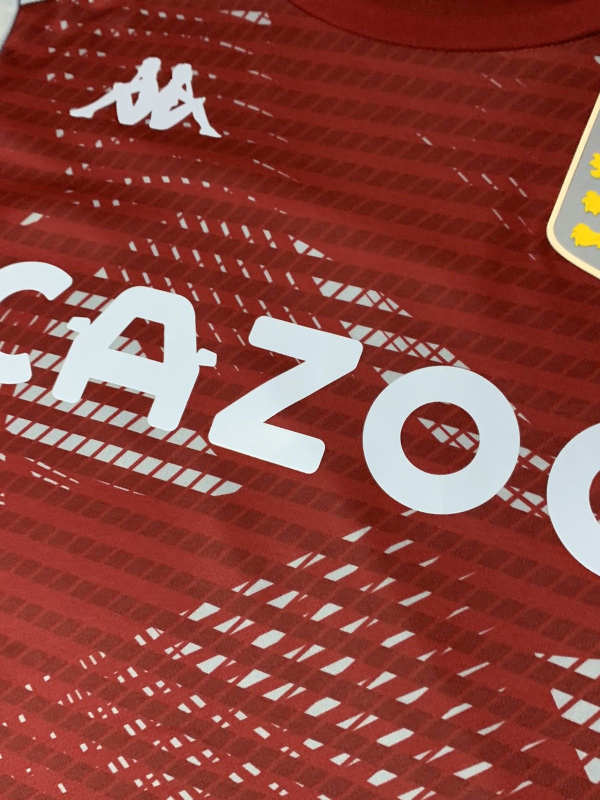 Kappa Aston Villa 2021 - 2022 Home Football Shirt Kappa Cazoo Size US L / EU 52-54 / 3 - 4 Thumbnail
