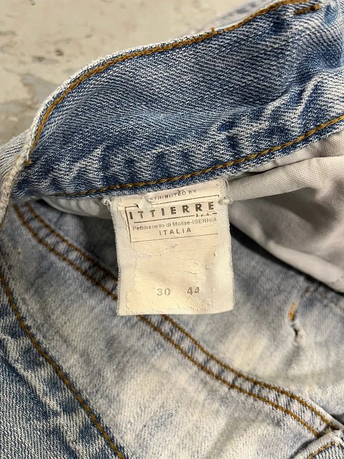 Roberto Cavalli × Vintage AW2005 Cavalli Blue Distressed Hybrid Jeans Size US 31 - 10 Thumbnail