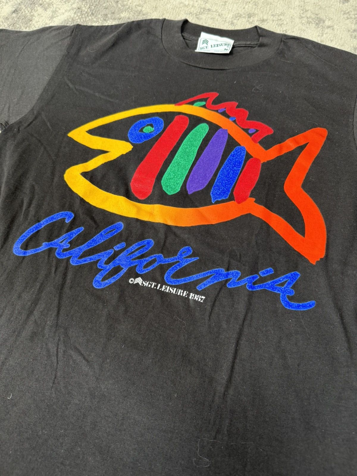 Vintage Vintage 1987 SGT. Leisure California Single Stitch T-Shirt Size US M / EU 48-50 / 2 - 3 Thumbnail