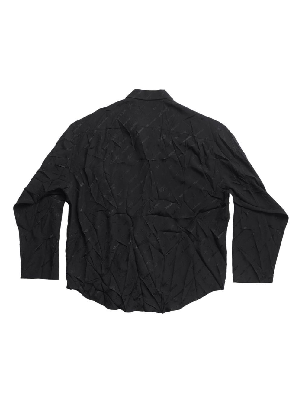 Balenciaga o1s1wg110625 Logomania All Over Minimal Shirt in Black Size XS / US 0-2 / IT 36-38 - 2 Thumbnail
