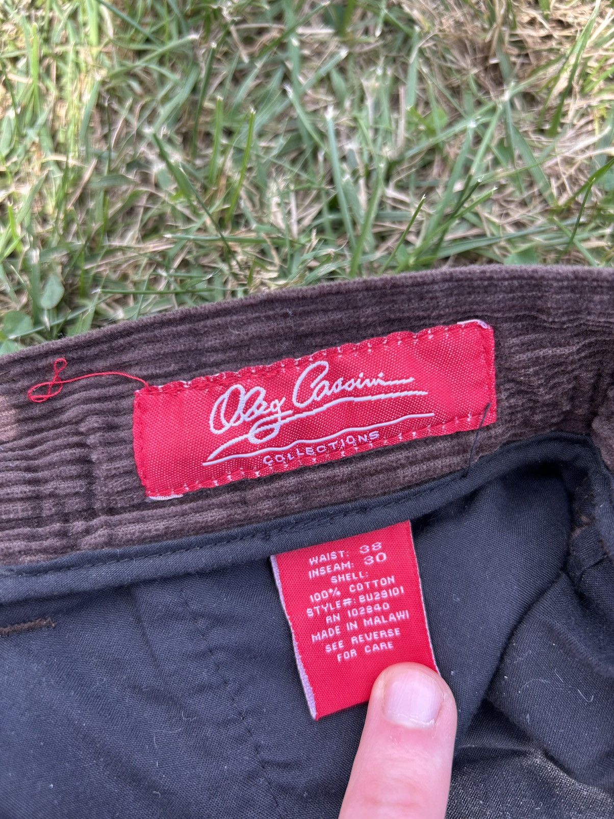 Oleg Cassini Vintage Mocha Corduroy Casual Pants Size US 38 / EU 54 - 7 Thumbnail