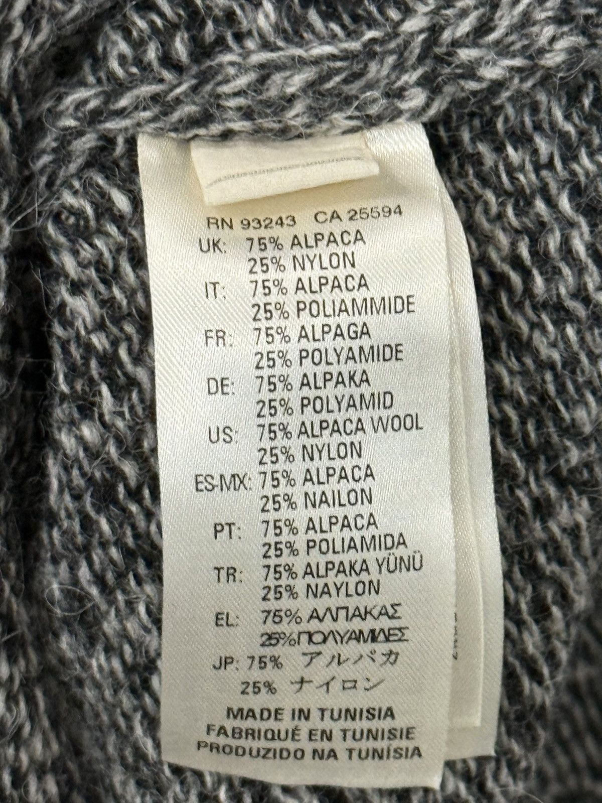 Diesel Black and gray Diesel deconstructed Alpaca knit sweater Size US M / EU 48-50 / 2 - 4 Thumbnail