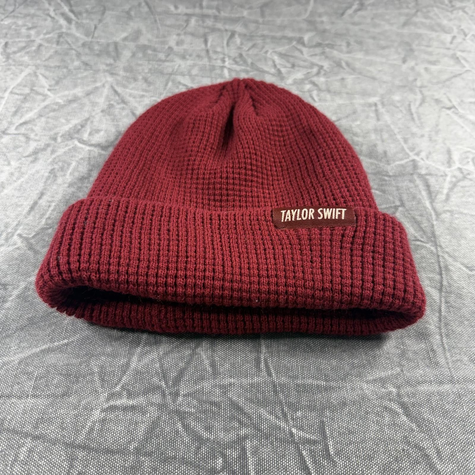 Other Taylor Swift Beanie Women's Burgundy All Too Well Red Hat Size ONE SIZE - 2 Thumbnail