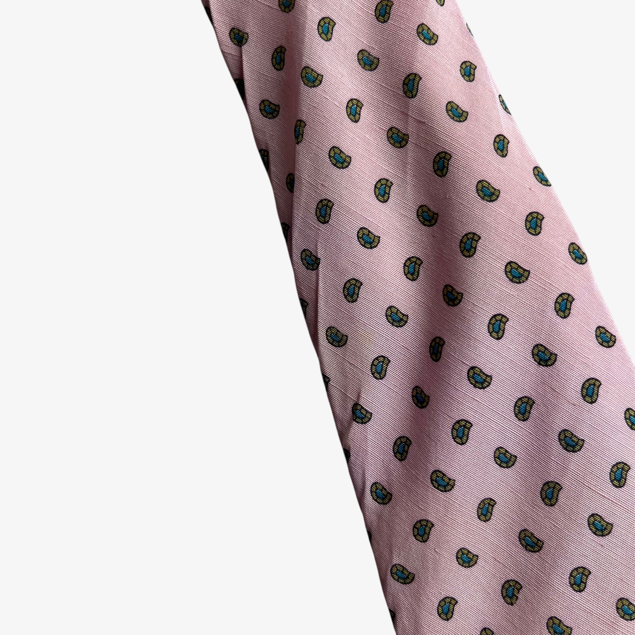 Liberty Vintage 90s Liberty London Paisley Print Pink Silk Tie Size ONE SIZE - 4 Thumbnail