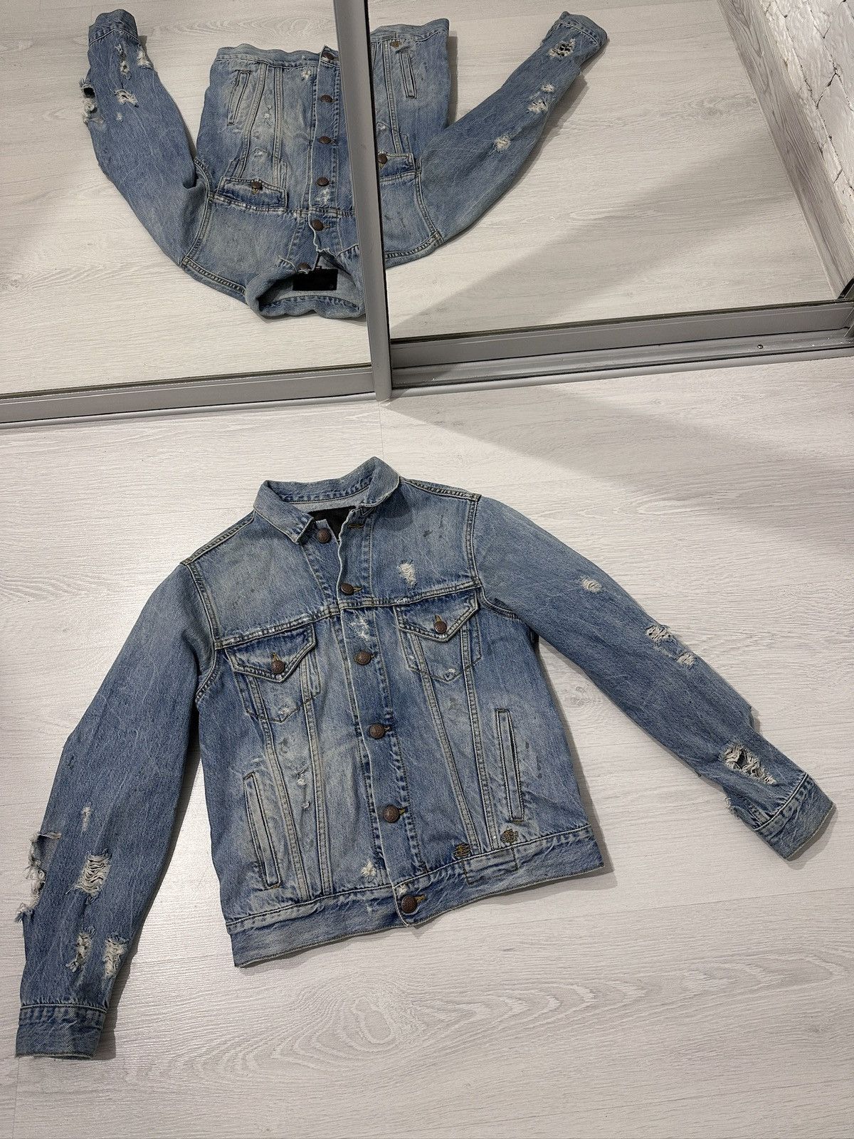 R13 R13 Sky Trucker Distressed Denim Holly Wash Women’s XS Size XS / US 0-2 / IT 36-38 - 15 Thumbnail