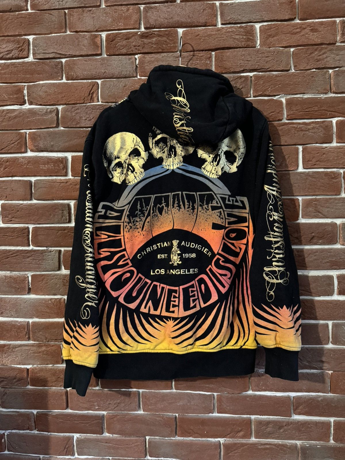 Christian Audigier Rare Vintage Christian Audigier Reversible Aerosmith Hoodie Size US M / EU 48-50 / 2 - 2 Thumbnail