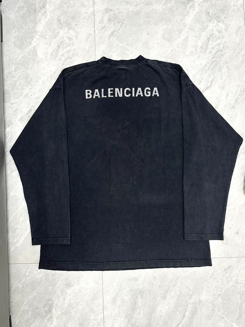 Balenciaga Balenciaga size 2 Rhinestone hot drill logo made old long s Size US S / EU 44-46 / 1 - 1 Thumbnail
