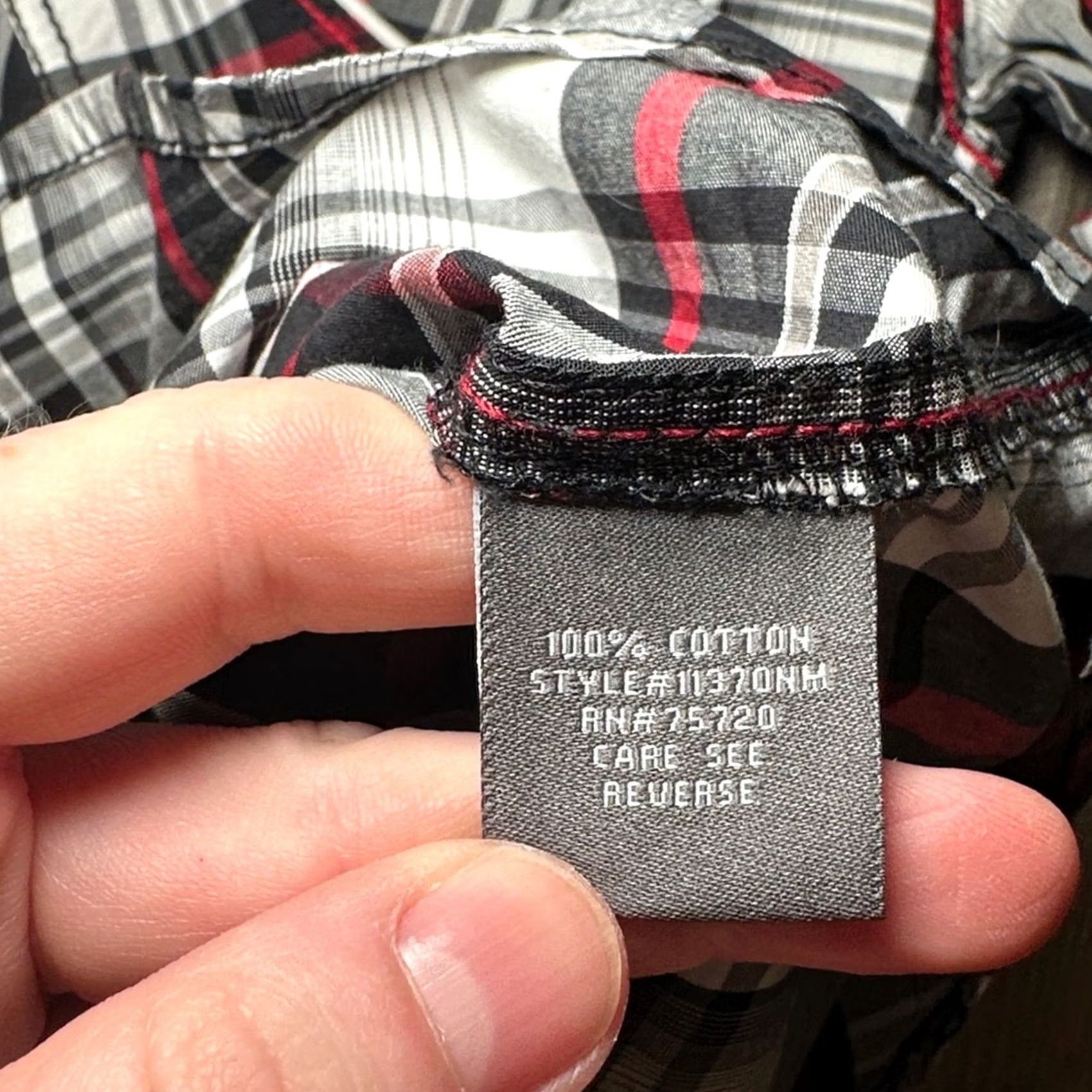 BKE BKE Standard Fit Plaid North Shirt Short Sleeve Pearl Snap Button XL Mens Black Size US XL / EU 56 / 4 - 7 Thumbnail