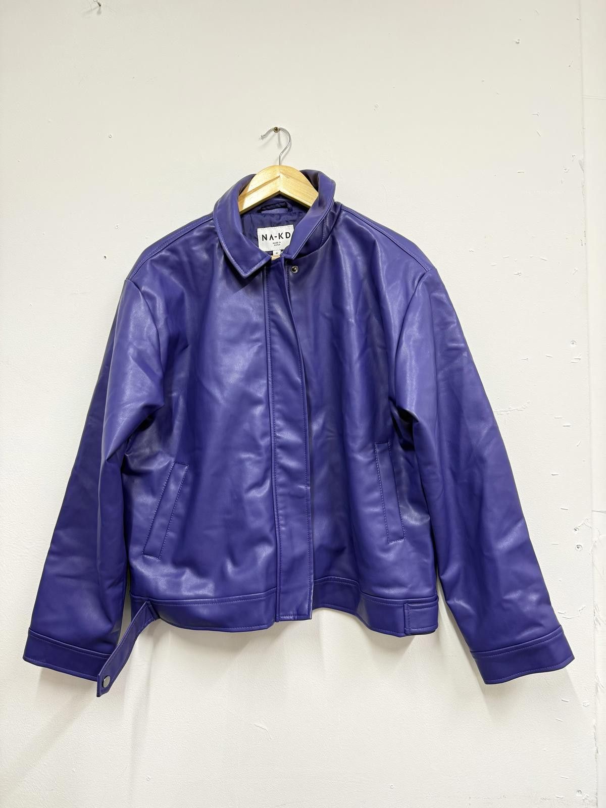 Other Purple Leather Jacket Women's Size 42 Size M / US 6-8 / IT 42-44 - 1 Thumbnail