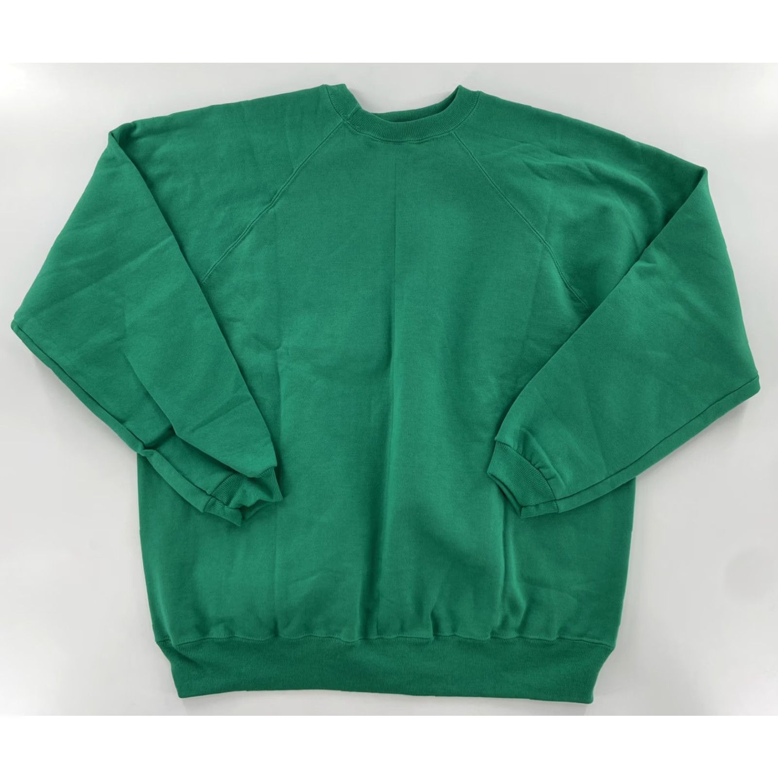 Hanes VINTAGE Hanes Sweater Womens Extra Large Green Solid Fleece Pullover XL Body: Organic Cotton, Polyester? Wait. Size XL / US 12-14 / IT 48-50 - 2 Thumbnail