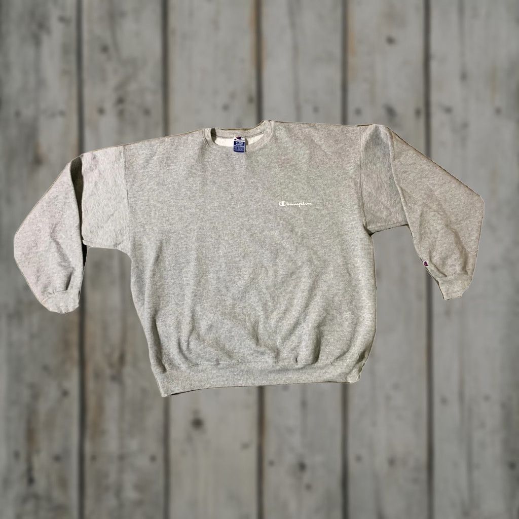 Champion VINTAGE 90s Champion Men's Gray Crewneck Sweatshirt XL Size US XL / EU 56 / 4 - 1 Thumbnail