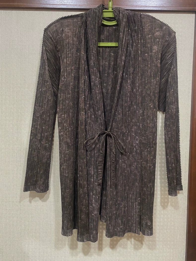 Issey Miyake Issey Miyake size:3 Brown pleated cardigan Size XS / US 0-2 / IT 36-38 - 1 Thumbnail