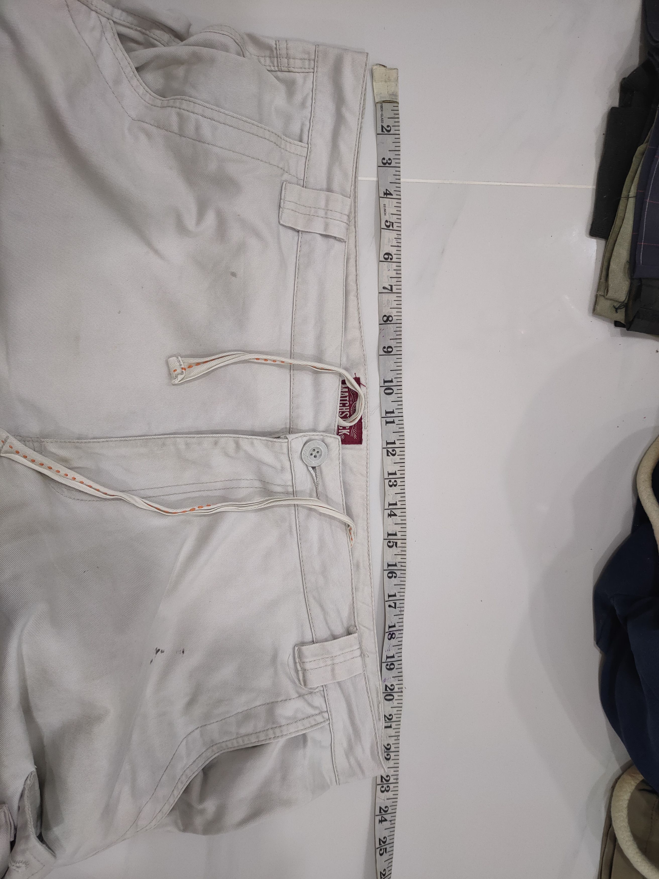 Japanese Brand MATCHSTICK RUSTY FADED WHITE CARGO PANTS Size US 40 / EU 56 - 6 Thumbnail