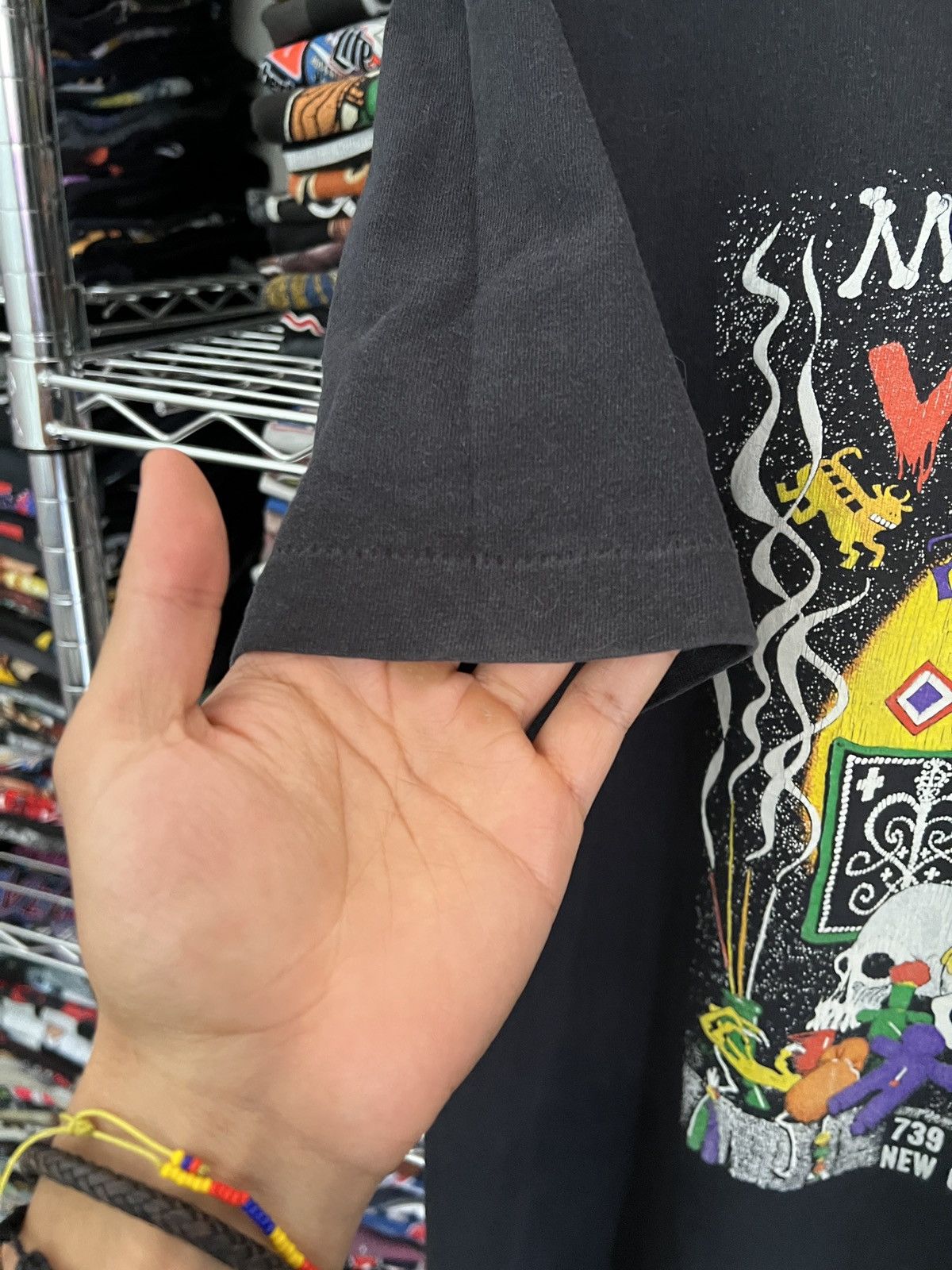 Vintage 90s Marie Laveaus Hose of Voodoo Halloween Day of the Dead Size US XL / EU 56 / 4 - 3 Thumbnail