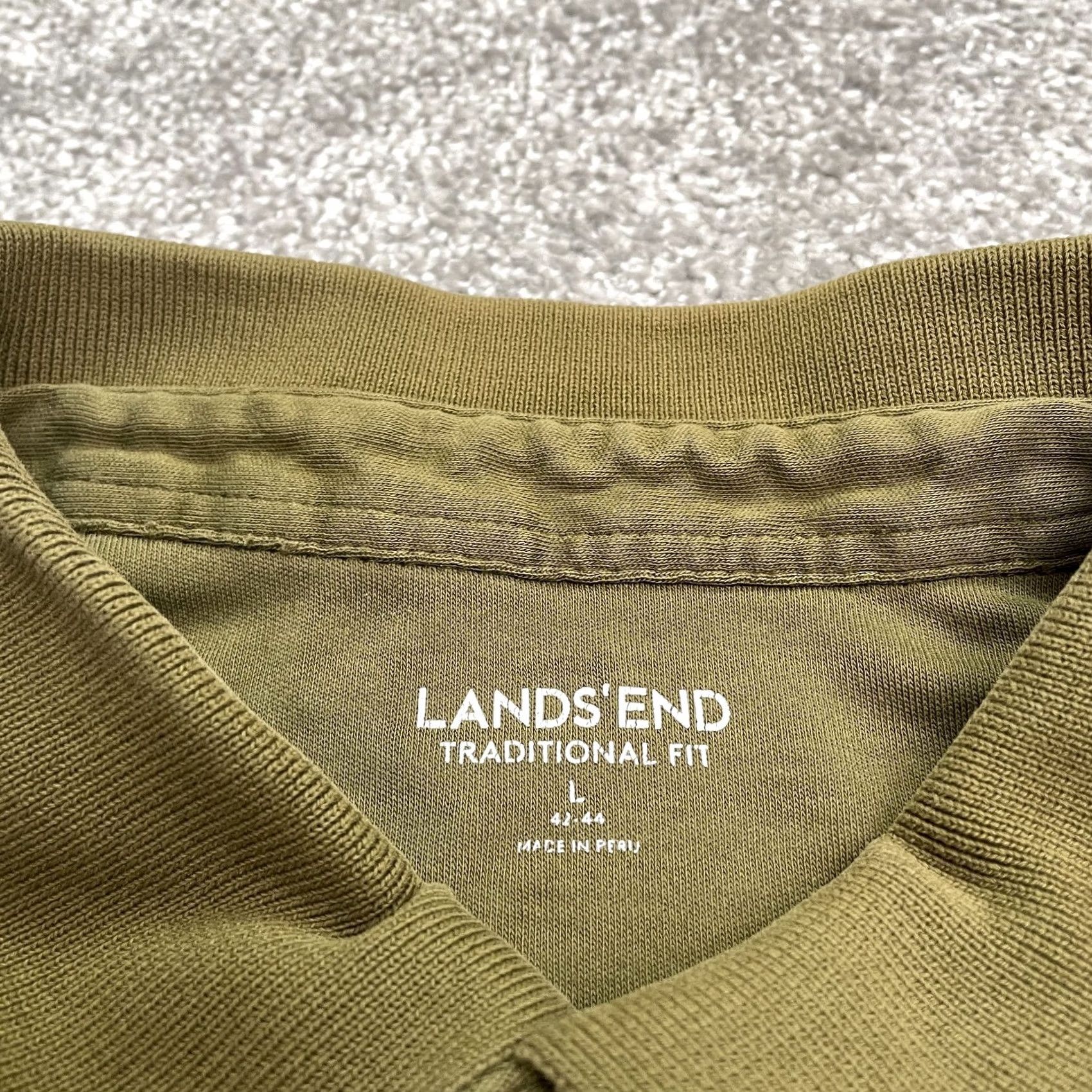 Lands' End Lands' End Polo Shirt Mens Large Green Cotton Short Sleeve Casual Size US L / EU 52-54 / 3 - 5 Thumbnail