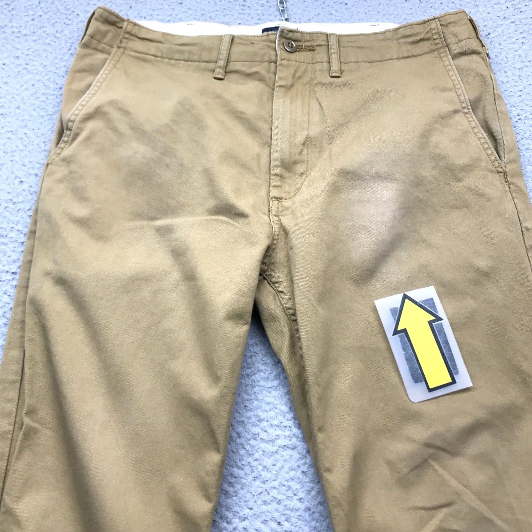 Vintage Levis Strauss Khaki Pants Mens 32x34 Straight Fill Stretch Beige Casual Twill Khakis Pants Mens Regular Brown 32 34 Straight Pocket Zipper Button Size US 32 / EU 48 - 4 Thumbnail