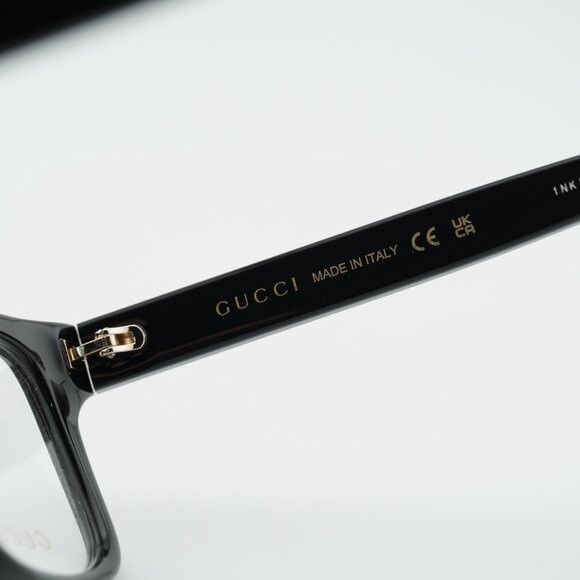 Gucci Gucci GG1987O 001 Eyeglasses Black 54mm Square Frame Size ONE SIZE - 8 Thumbnail