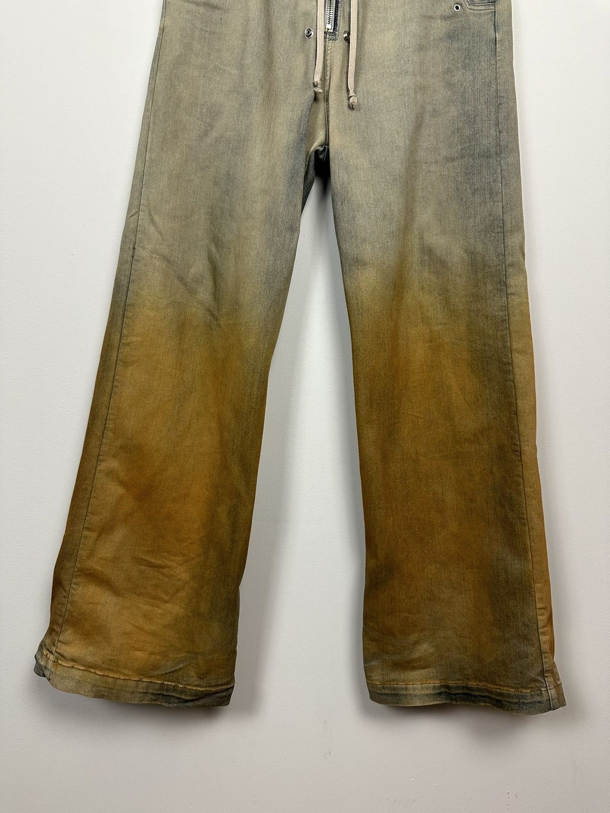 Rick Owens DRKSHDW Orange Degrade Denim Bela Trousers Size US 34 / EU 50 - 3 Thumbnail