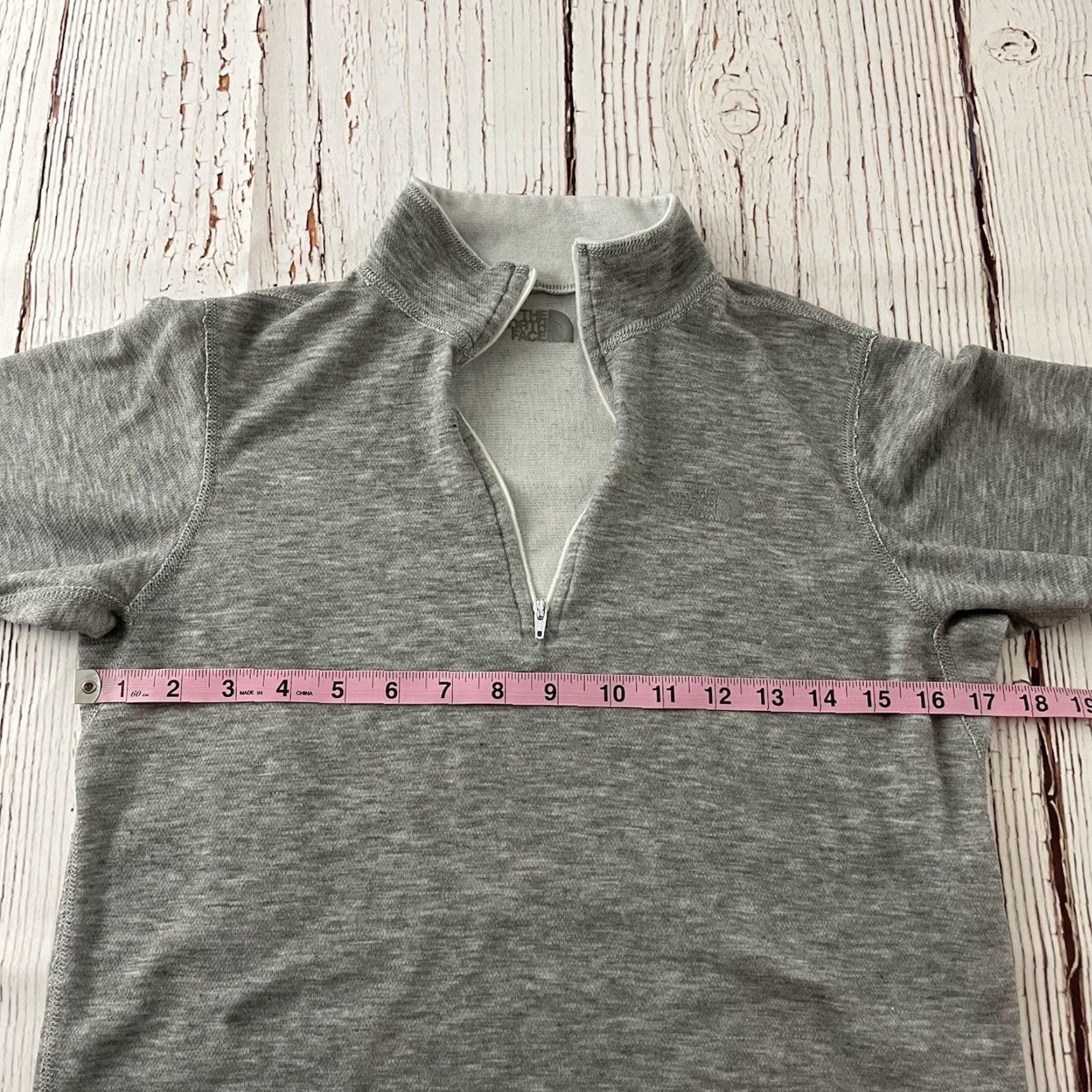 The North Face The North Face Pullover 1/4 Zip Long Sleeve Women's M Gray Shirt Size M / US 6-8 / IT 42-44 - 3 Thumbnail