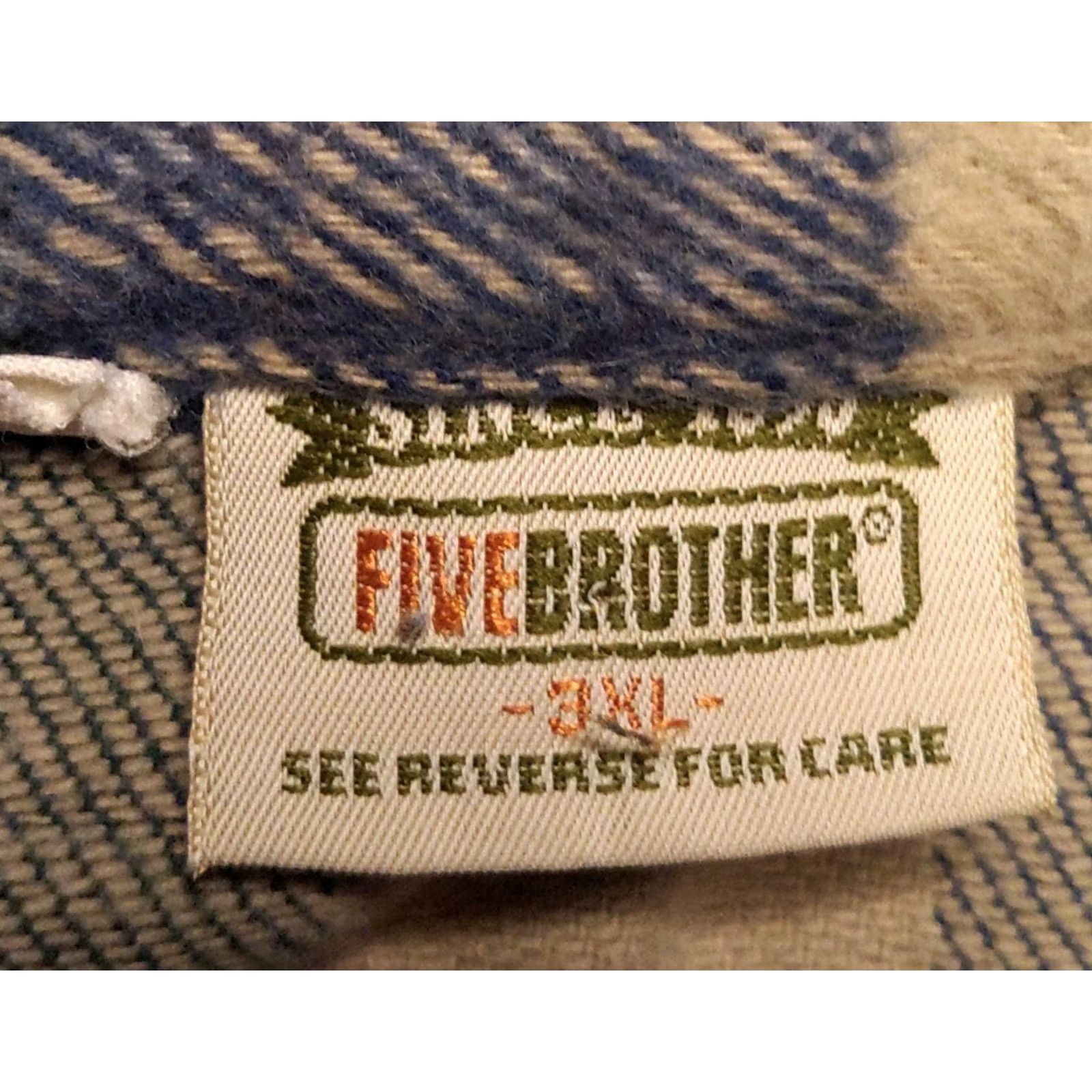 Vintage Five Brothers Jacket Mens 3XL Blue Green Plaid Heavyweight Flannel Workwear USA Made Vintage Button-Up Shirt Size US XXL / EU 58 / 5 - 5 Thumbnail