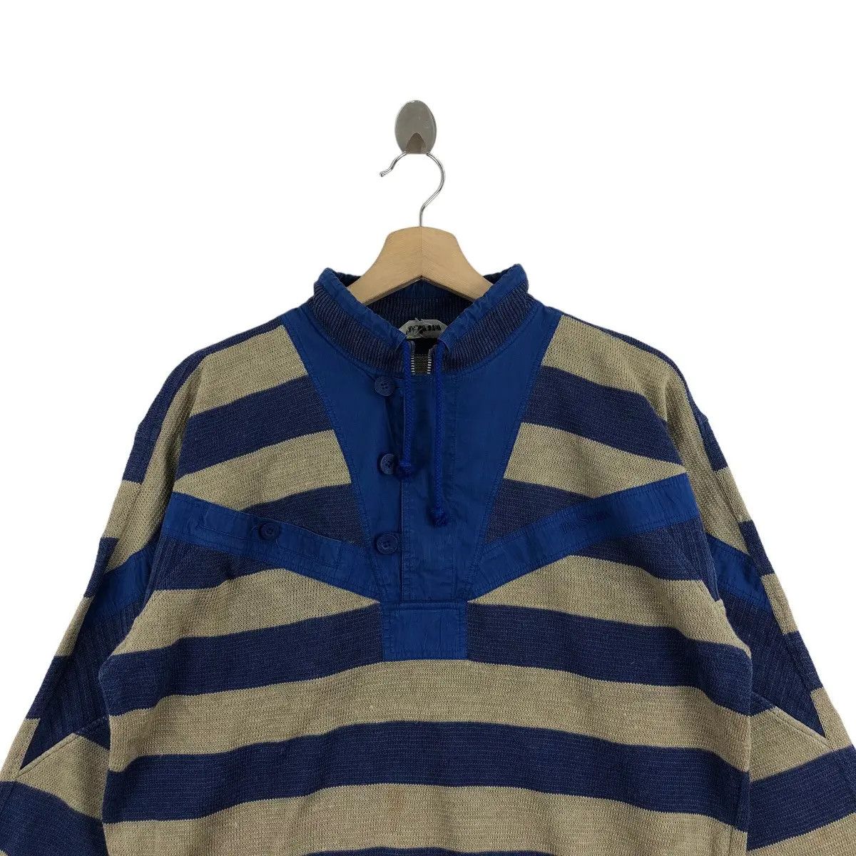 Vintage Vtg PIA SPORTS RACING Team Striped Knitwear Sweater Size XL / US 12-14 / IT 48-50 - 3 Thumbnail