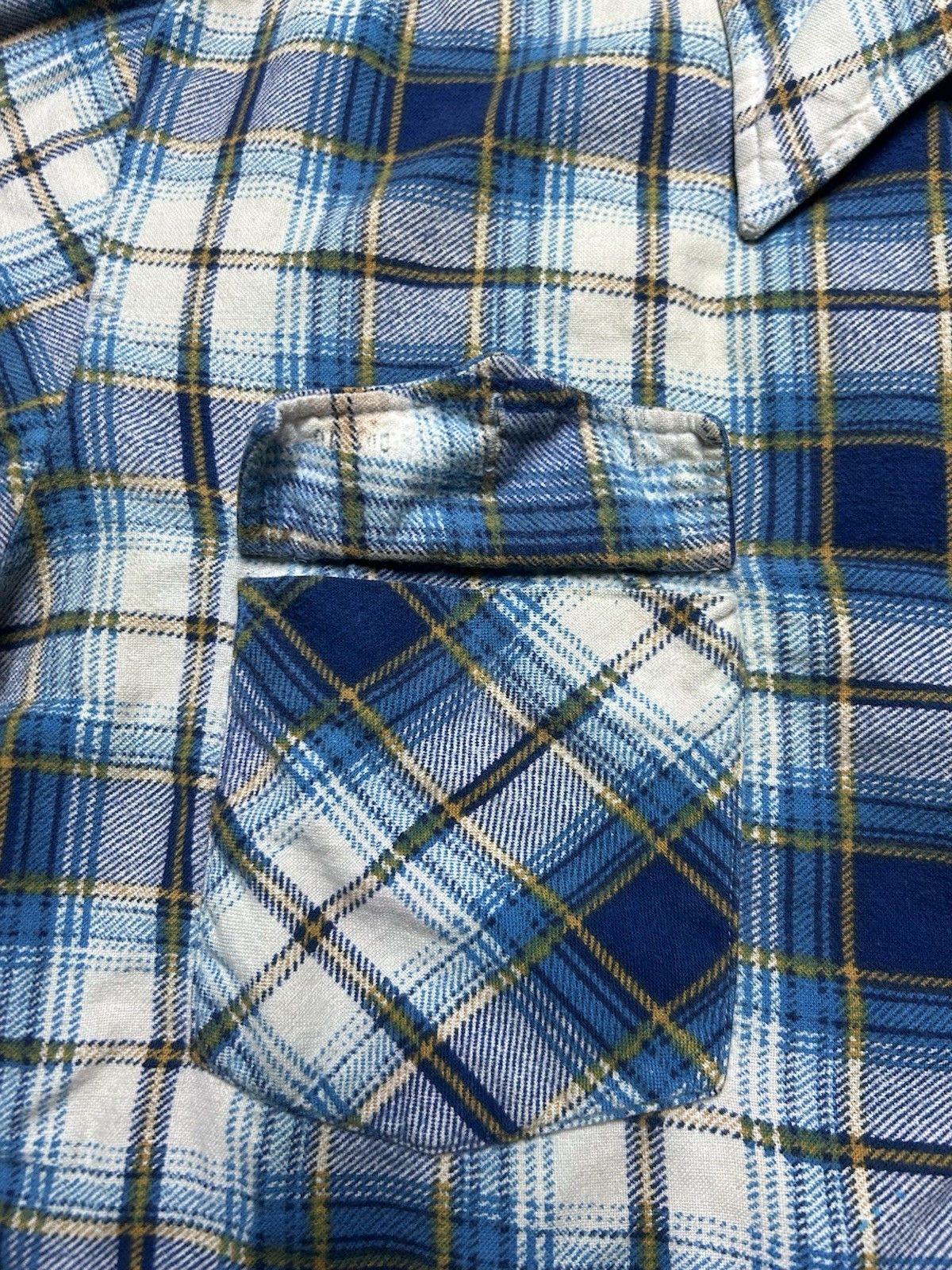 Vintage 80s flannel shirt brushed cotton distressed Kingsport large Size US L / EU 52-54 / 3 - 8 Thumbnail