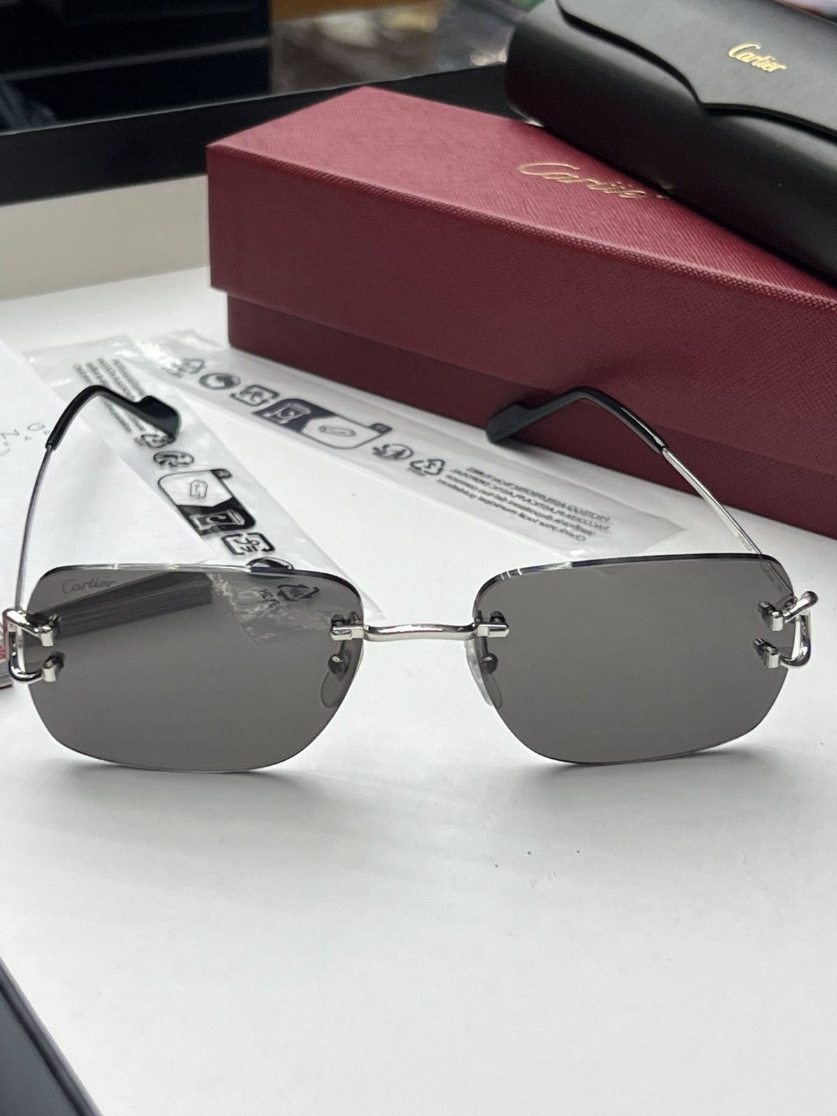 Cartier Cartier Rimless Wires Sunglasses Size ONE SIZE - 4 Thumbnail