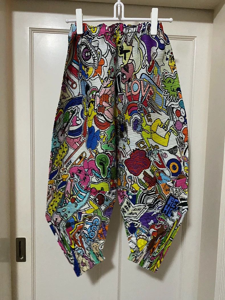 Issey Miyake issey miyake size:3 Graffiti chicken leg pants Size 42" / US 20 - 2 Thumbnail