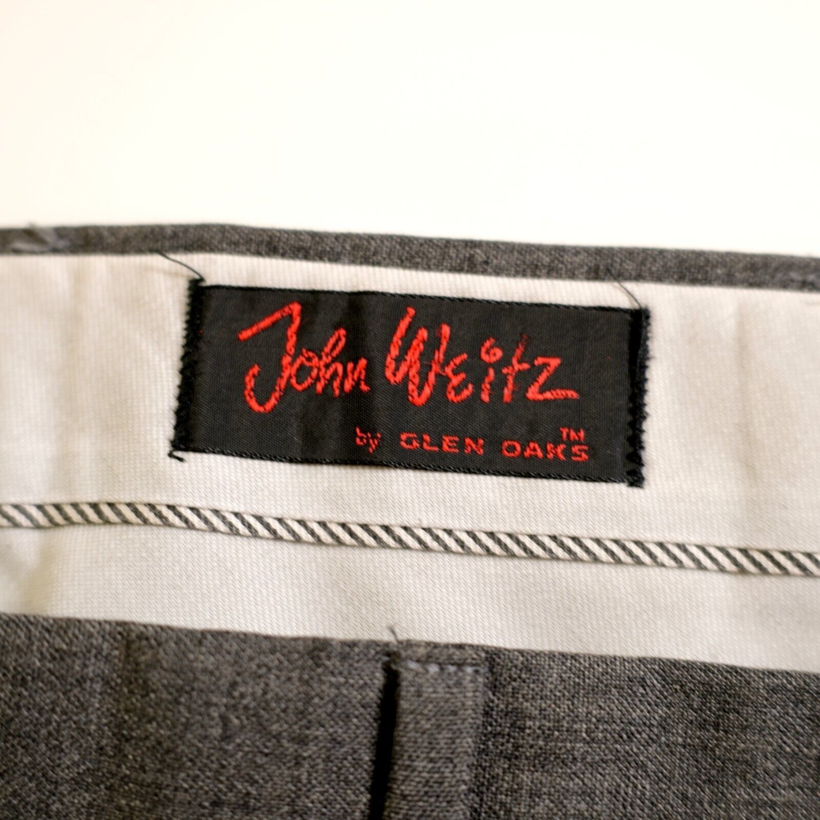 John Weitz John Weitz By Glen Oaks Wool Dress Pants 34/29 Gray High Ris Size 34R - 5 Thumbnail
