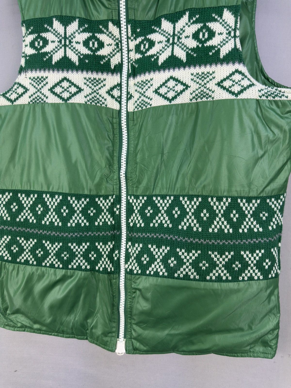 Japanese Brand Noyet Navajo Knit Reversible Puffer Vest Size US S / EU 44-46 / 1 - 3 Thumbnail