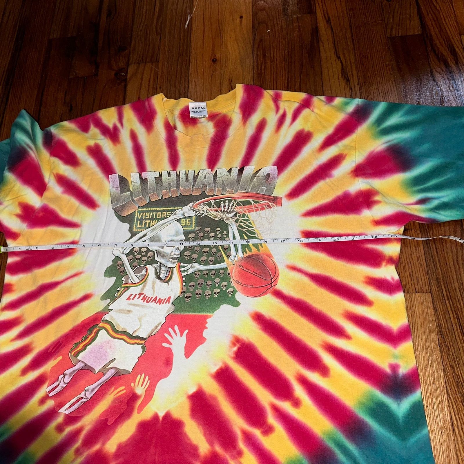 Grateful Dead × Vintage 90s Single Stitch Grateful Dead Lithuania Basketball Tee XL Size US XL / EU 56 / 4 - 16 Thumbnail