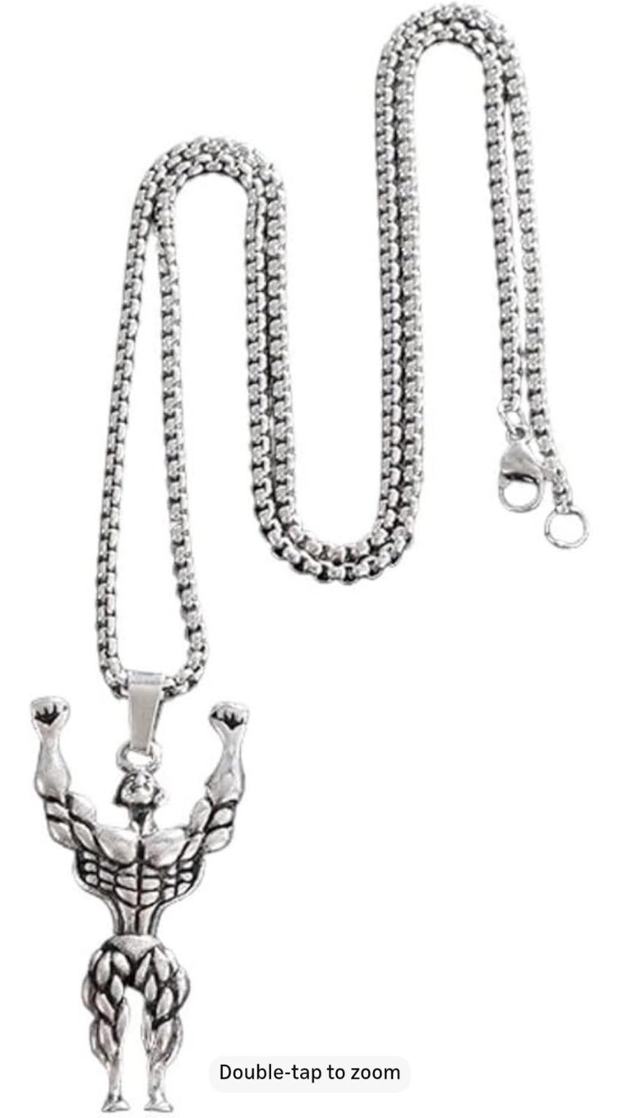 Other Gym Necklace Chain Gold Zinc Jewelry Fitness Body Builder Size ONE SIZE - 1 Thumbnail