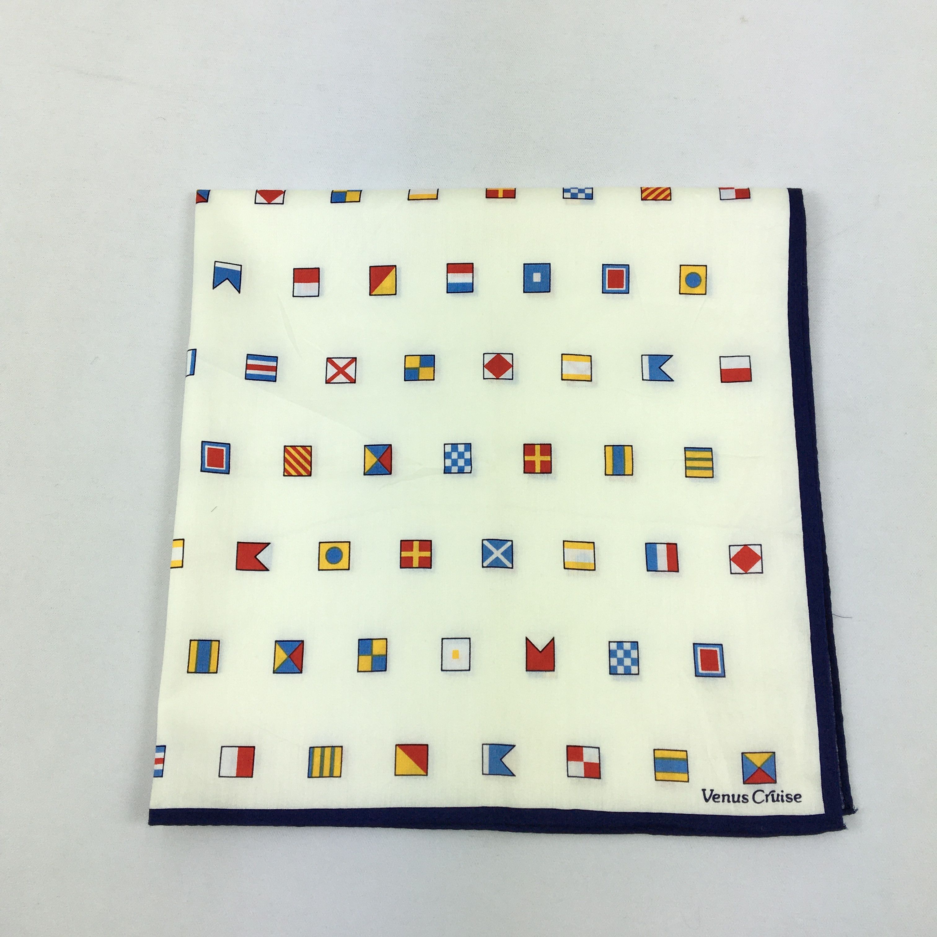 Vintage Vintage 90s Venus Cruise Handkerchief Bandana Pocket Square Size ONE SIZE - 4 Thumbnail