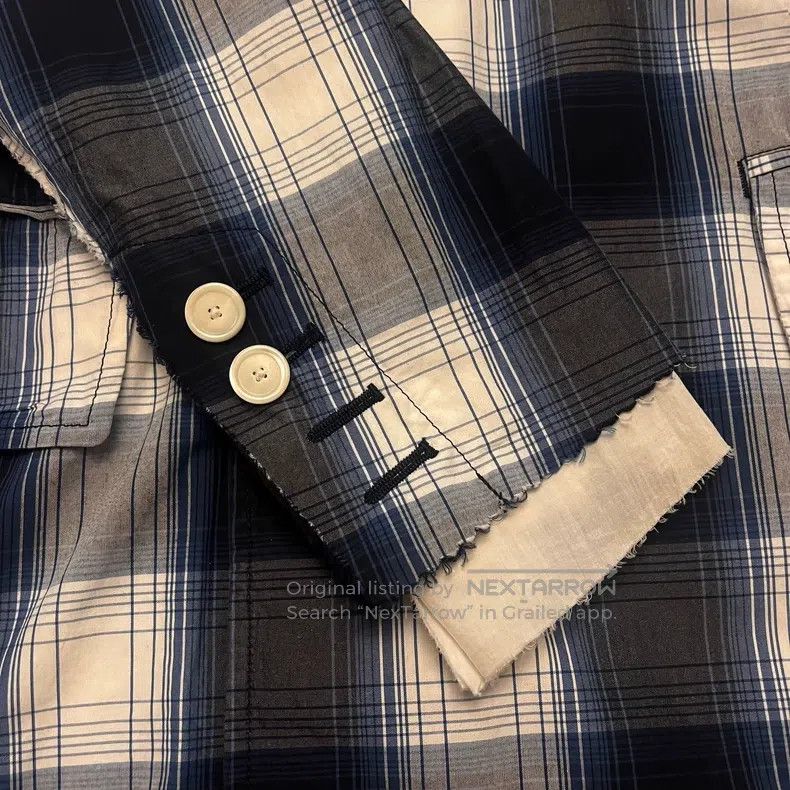 Takahiromiyashita The Soloist. Plaid suit jacket