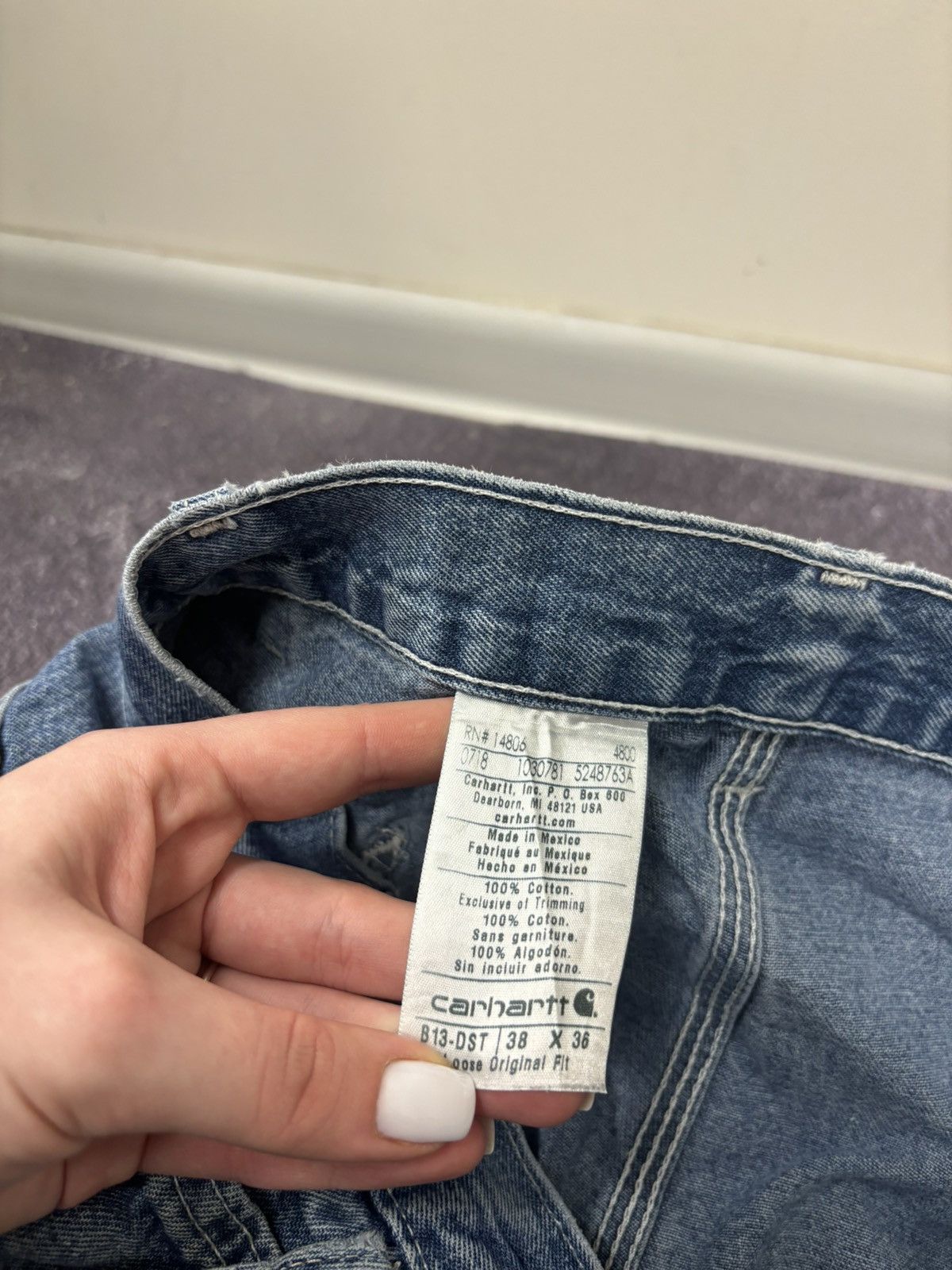 Carhartt Vintage Carhartt Loose Original Fit Hype Denim Baggy Jeans Size US 38 / EU 54 - 14 Thumbnail
