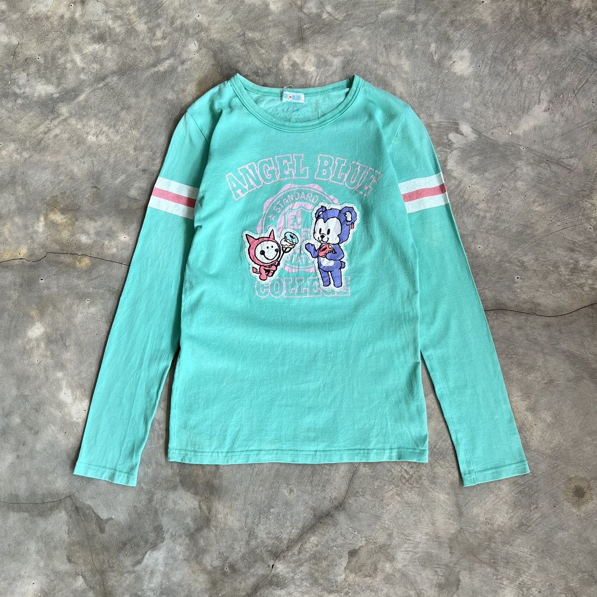 Angel Blue Vintage Y2K Angel Love Blue Long Sleeve Shirt Size L / US 10 / IT 46 - 1 Thumbnail