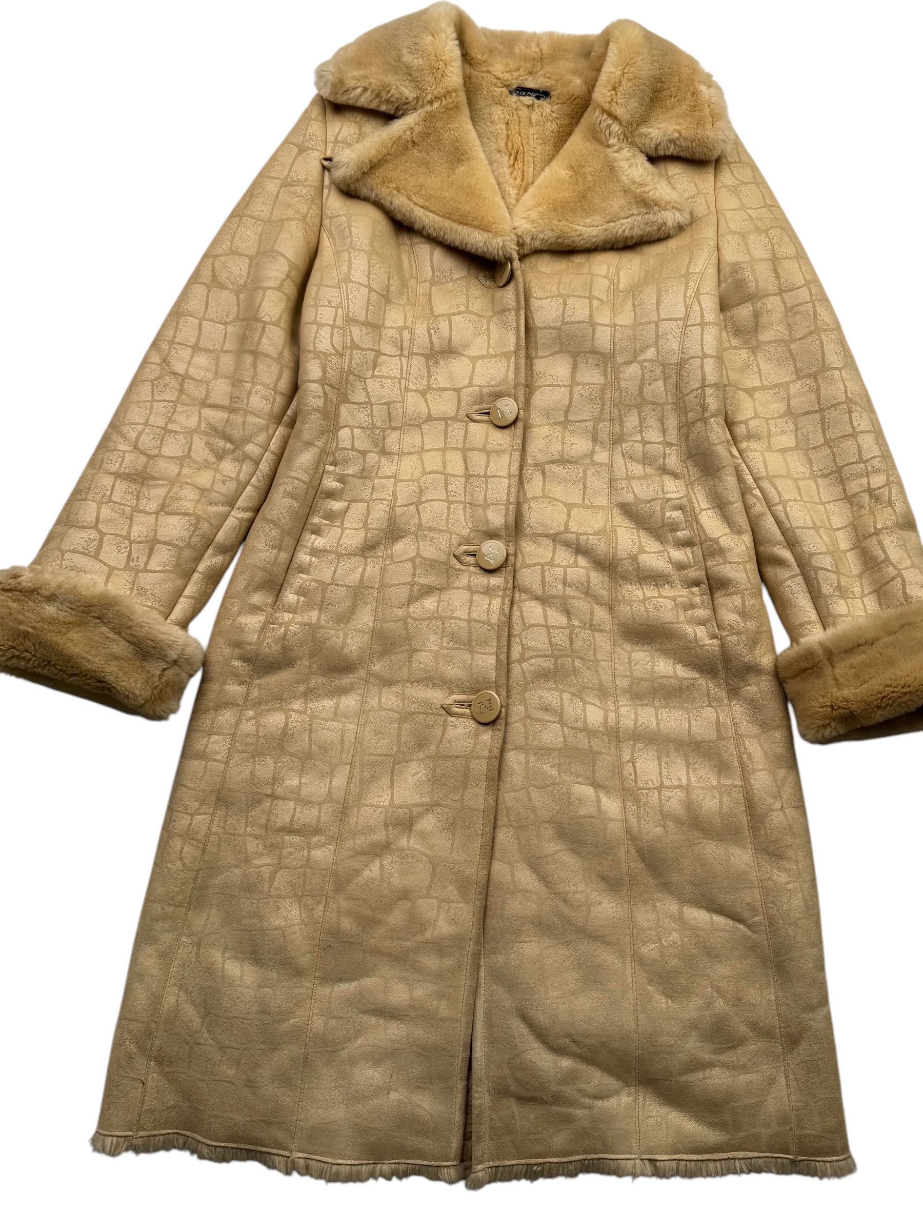 Japanese Brand Vintage Faux Sheepskin Coat W70(V9) Size S / US 4 / IT 40 - 2 Thumbnail