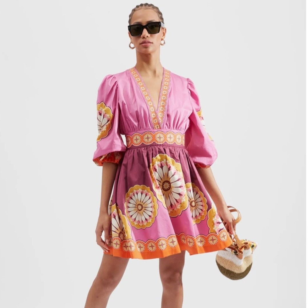 La DoubleJ La DoubleJ Margherita Dress Napoli Plates Placee Pink XS Size XS / US 0-2 / IT 36-38 - 1 Thumbnail