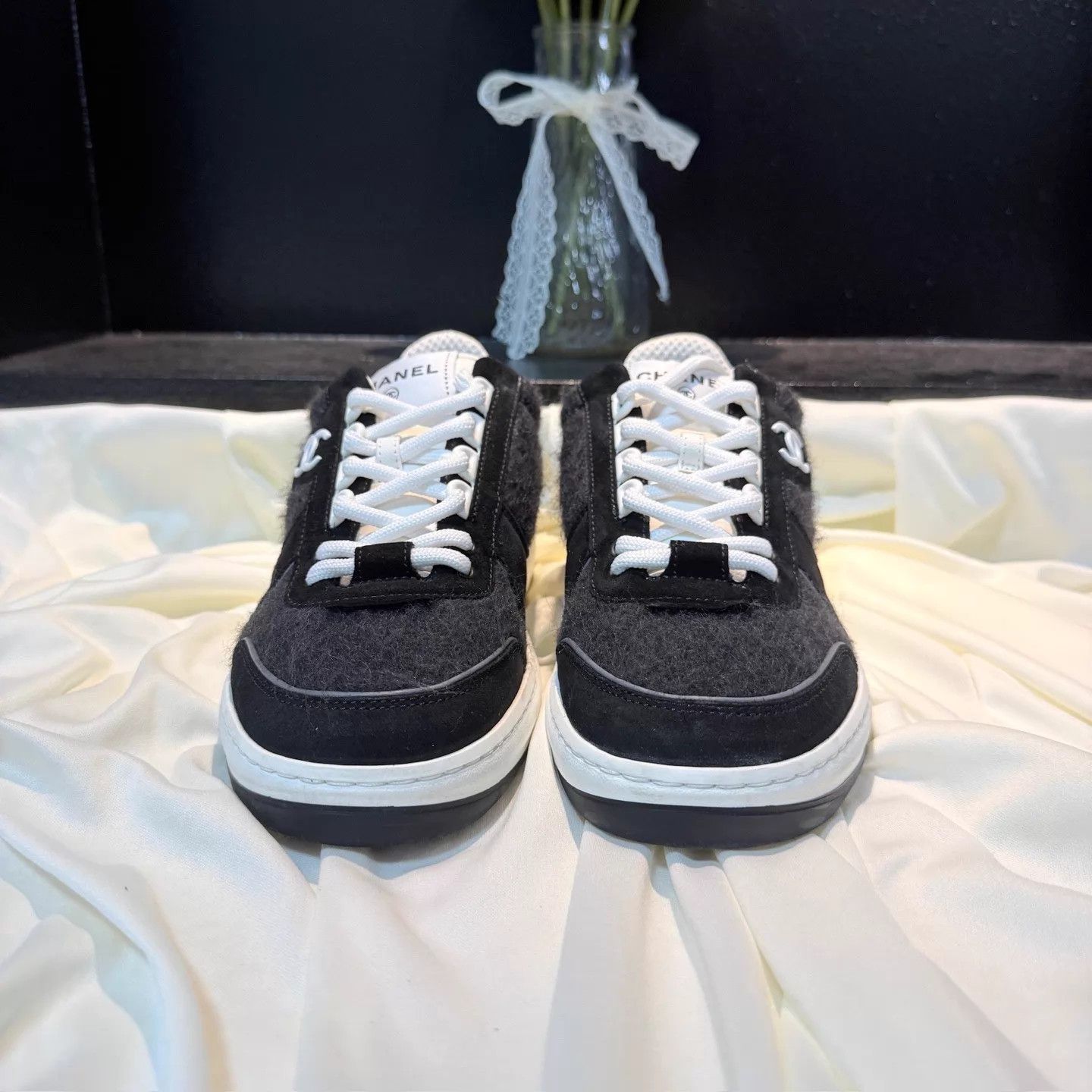 Chanel CHANEL 24B B&W CC Panda Sneakers 36 99% nh3165 Size US 5.5 / IT 35.5 - 2 Thumbnail