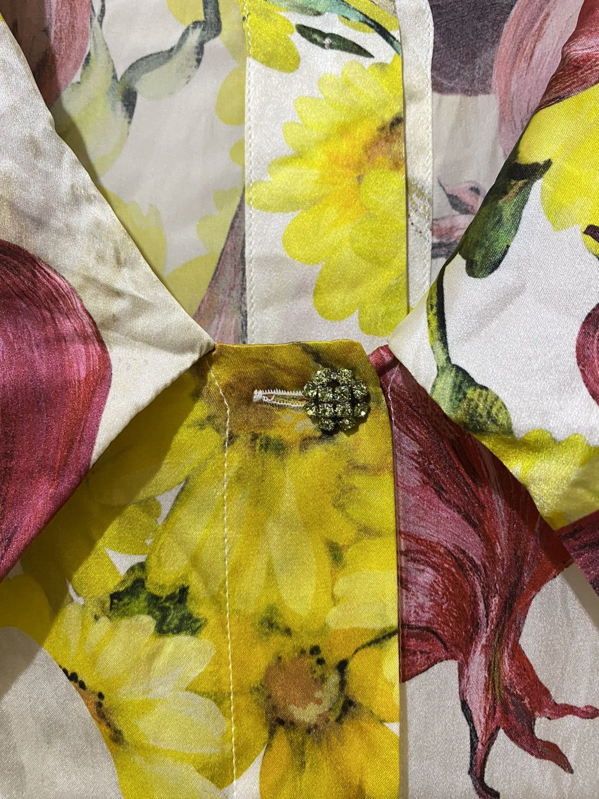 Dolce & Gabbana SS12 Dolce & Gabbana Onion Printed Silk Blouse “RUNWAY” Size S / US 4 / IT 40 - 4 Thumbnail