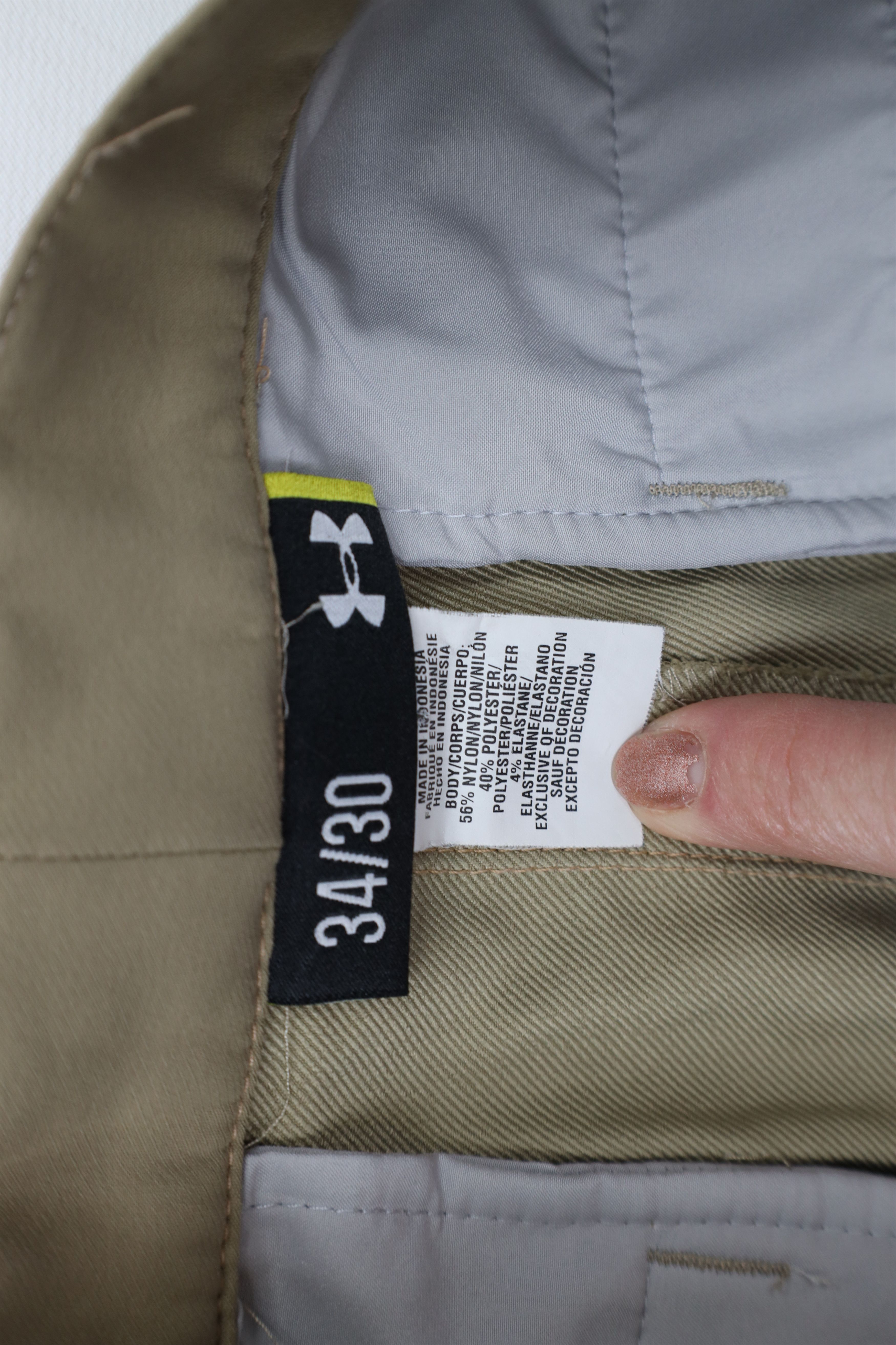 Under Armour × Vintage Under Armour Flat Front Tech Wide Leg Golfing Chino Pants Size US 34 / EU 50 - 8 Thumbnail