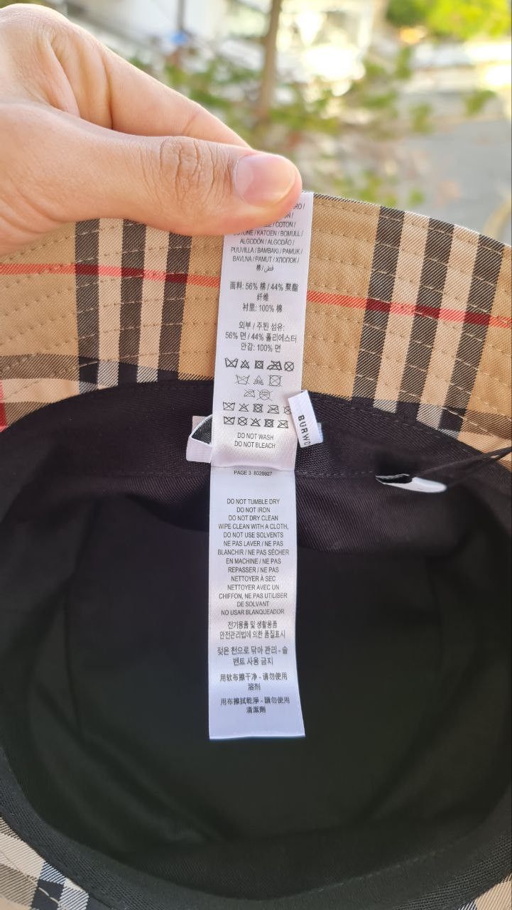 Burberry Check Technical Cotton Bucket Hat Size ONE SIZE - 7 Thumbnail