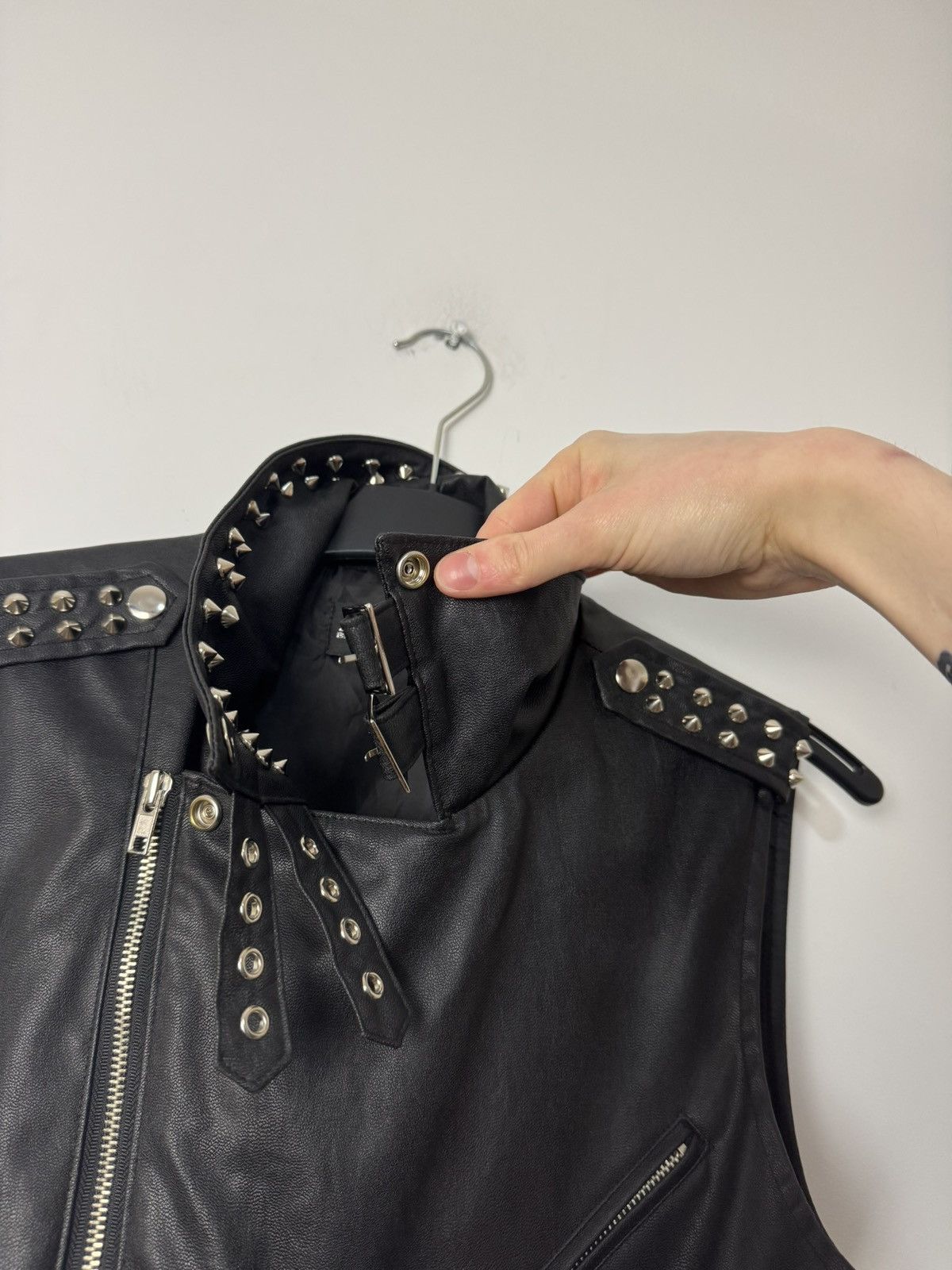 Jeremy Scott Archive Jeremy Scott Studded Leather Biker Vest Size US S / EU 44-46 / 1 - 14 Thumbnail