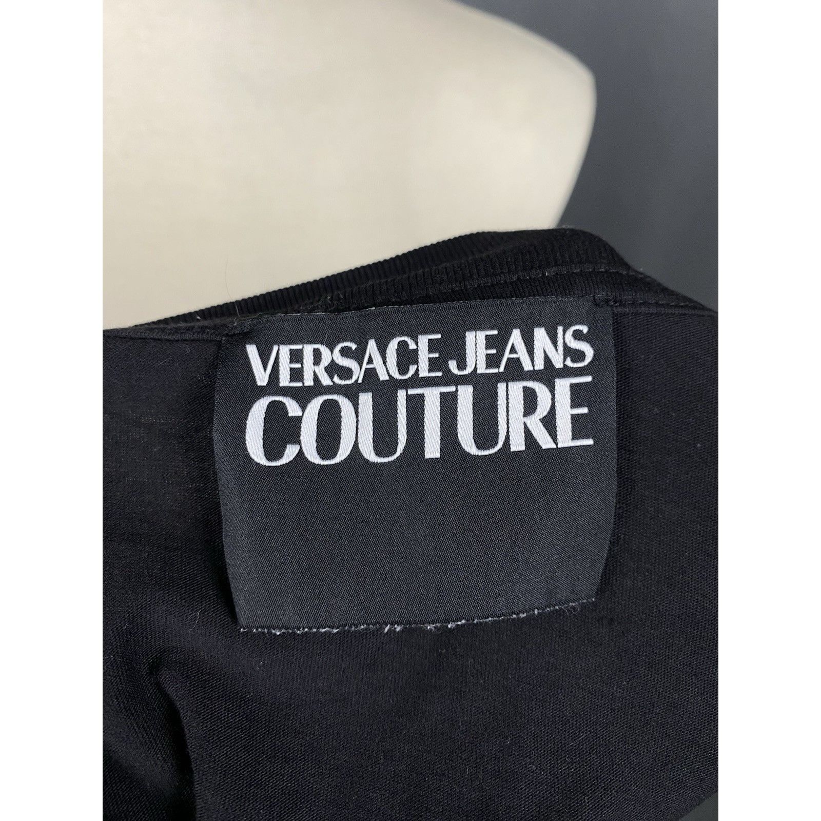 Versace Versace Jeans Couture Men's Black Big Reflective Logo Oversi Size US M / EU 48-50 / 2 - 9 Thumbnail
